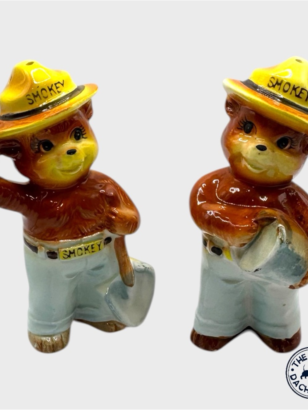 Vintage Smokey Bear Ceramic Salt & Pepper Shakers
